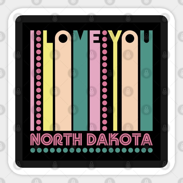 NORTH DAKOTA - I LOVE MY STATE Sticker by LisaLiza